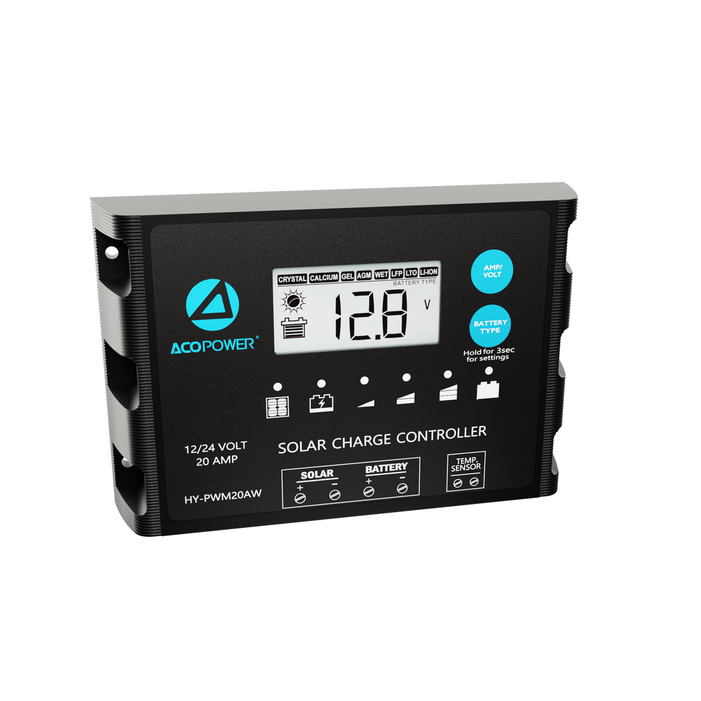 Waterproof ProteusX 20A PWM Solar Charge Controller with Alligator Clips and MC4 Connectors by ACOPOWER - Proud Libertarian - ACOPOWER