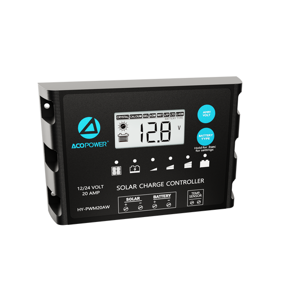 Waterproof ProteusX 20A PWM Solar Charge Controller with Alligator Clips and MC4 Connectors by ACOPOWER - Proud Libertarian - ACOPOWER