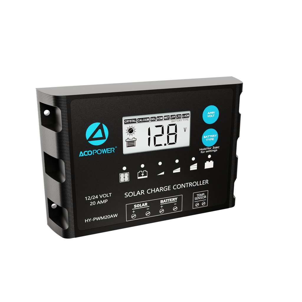 Waterproof ProteusX 20A PWM Solar Charge Controller with Alligator Clips and MC4 Connectors by ACOPOWER - Proud Libertarian - ACOPOWER