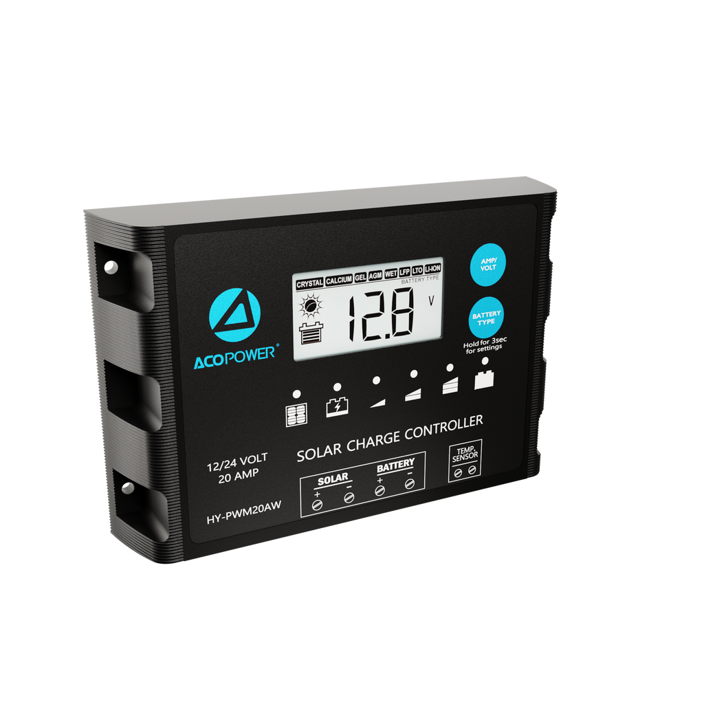 Waterproof ProteusX 20A PWM Solar Charge Controller with Alligator Clips and MC4 Connectors by ACOPOWER - Proud Libertarian - ACOPOWER
