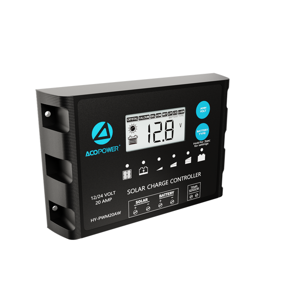 Waterproof ProteusX 20A PWM Solar Charge Controller with Alligator Clips and MC4 Connectors by ACOPOWER - Proud Libertarian - ACOPOWER