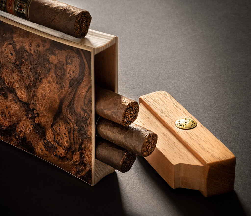 Walnut Burl Travel Humidor by Benchmark Humidors - Proud Libertarian - Benchmark Humidors