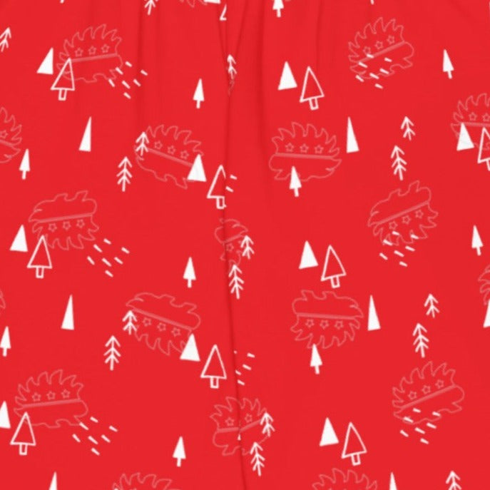 Christmas Porcu-pines All-over print unisex wide-leg pants - Proud Libertarian - Proud Libertarian
