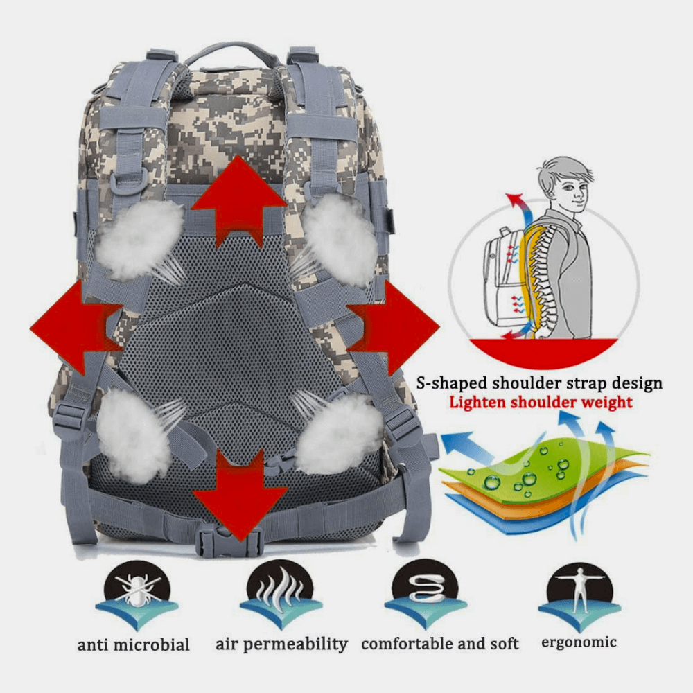 Tactical Military 45L Molle Rucksack Backpack by Jupiter Gear - Proud Libertarian - Jupiter Gear