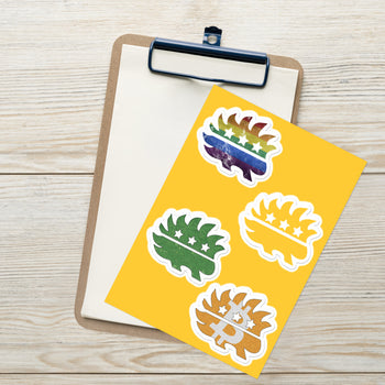 LP Porcupine Sticker sheet - Proud Libertarian - Proud Libertarian