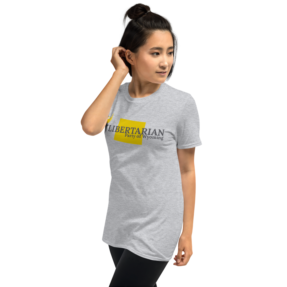 Libertarian Party of Wyoming Short-Sleeve Unisex T-Shirt - Proud Libertarian - Proud Libertarian