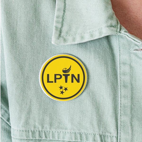 LPTN (Gold) Buttons large 2.2'' (5-pack) - Proud Libertarian - Libertarian Party of Tennessee