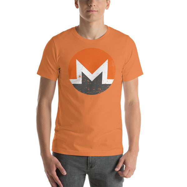 Monero Logo Vintage Short-Sleeve Unisex T-Shirt - Proud Libertarian - Libertarian Frontier