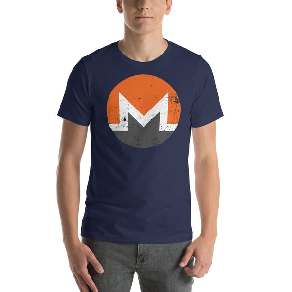Monero Logo Vintage Short-Sleeve Unisex T-Shirt - Proud Libertarian - Libertarian Frontier
