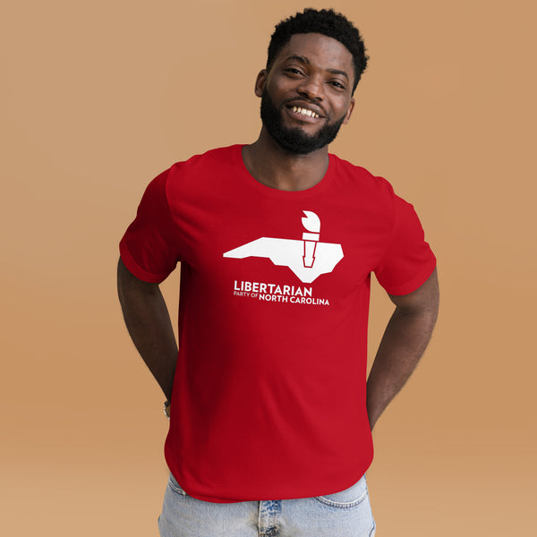 LPNC Unisex t-shirt - Proud Libertarian - Libertarian Party of North Carolina