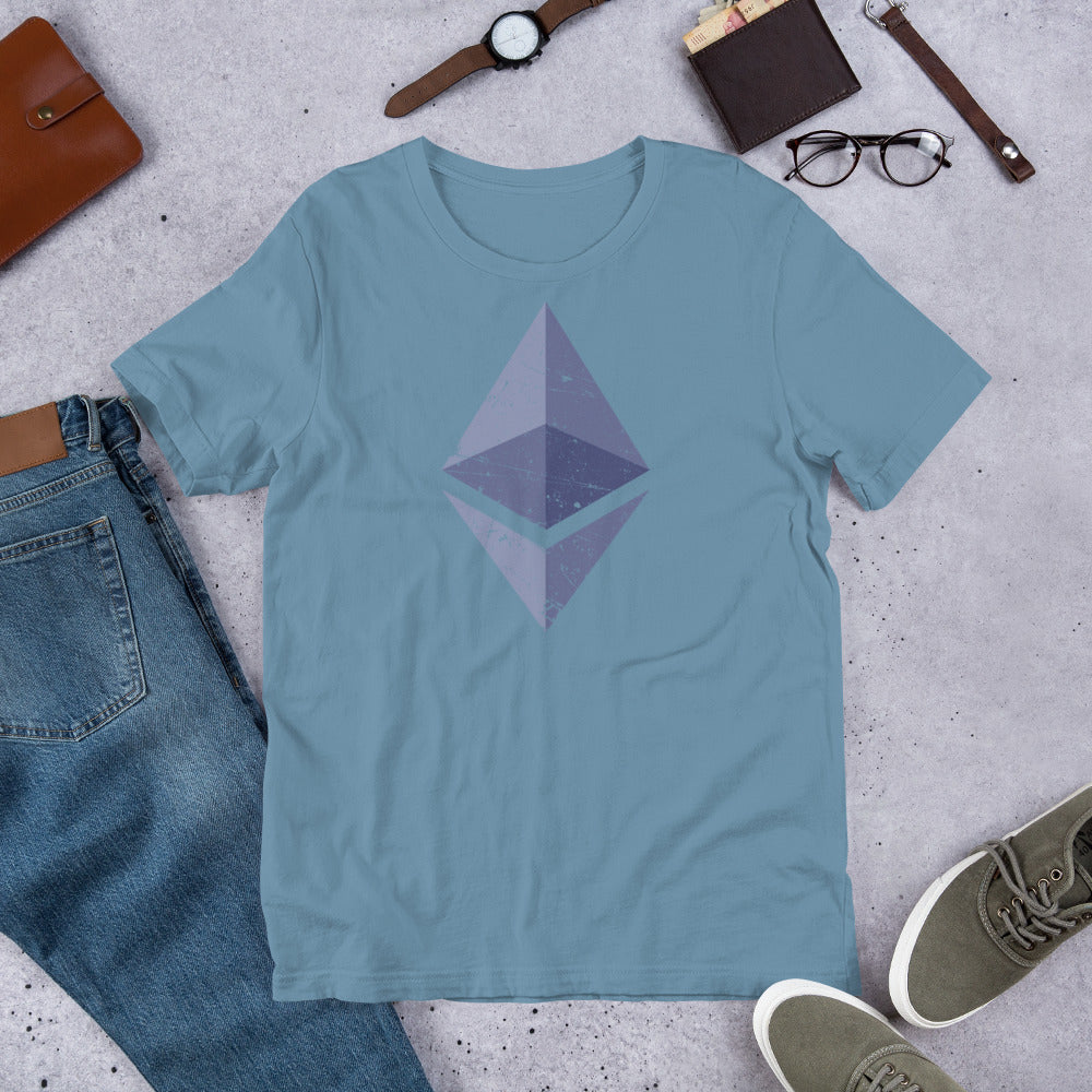 Ethereum Vintage Short-Sleeve Unisex T-Shirt - Proud Libertarian - Libertarian Frontier