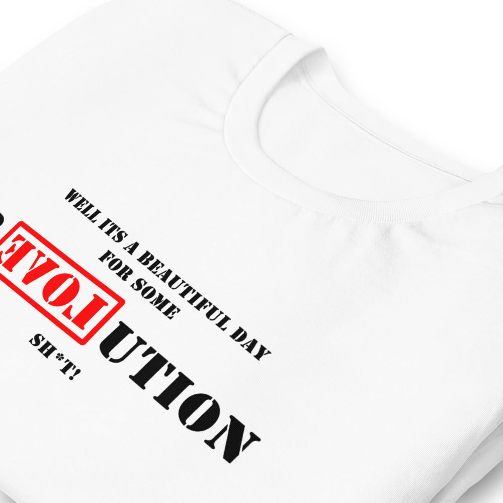 A Great Day for R[EVOL]UTION Short-sleeve unisex t-shirt - Proud Libertarian - Libertarian Party of Tennessee