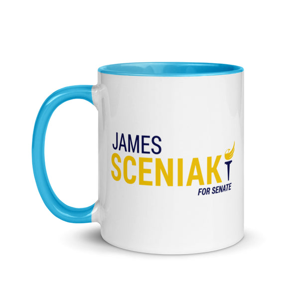 Sceniak for Senate Mug with Color Inside - Proud Libertarian - Sceniak for Senate