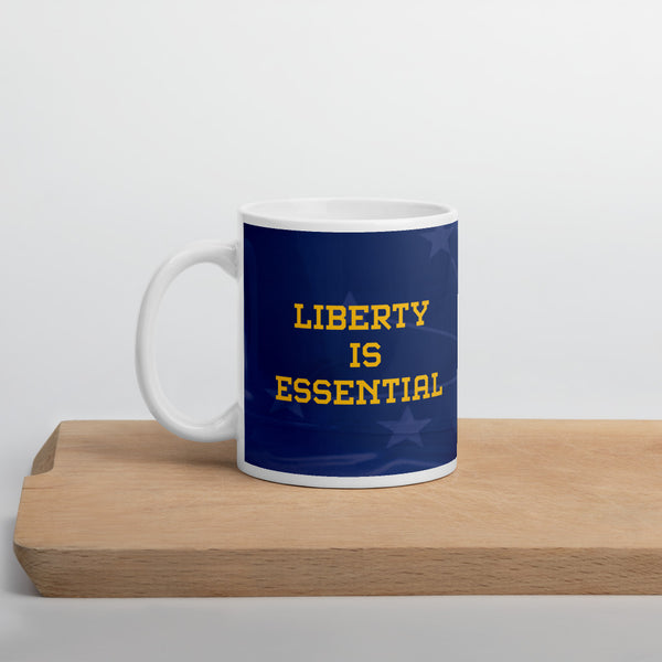 Liberty is Essential White glossy mug - Proud Libertarian - Liberty is Essential