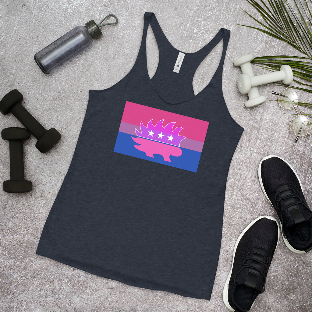 Libertarian Porcupine - LGBTQ - Racerback Tank - Proud Libertarian - Logik Reks