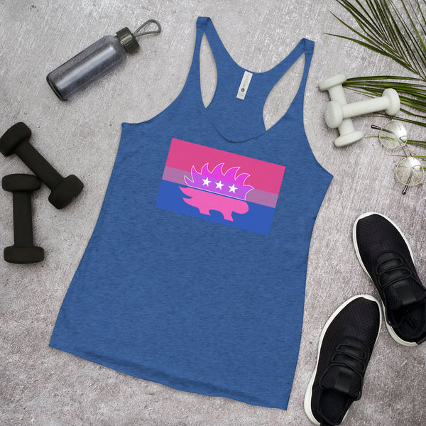 Libertarian Porcupine - LGBTQ - Racerback Tank - Proud Libertarian - Logik Reks
