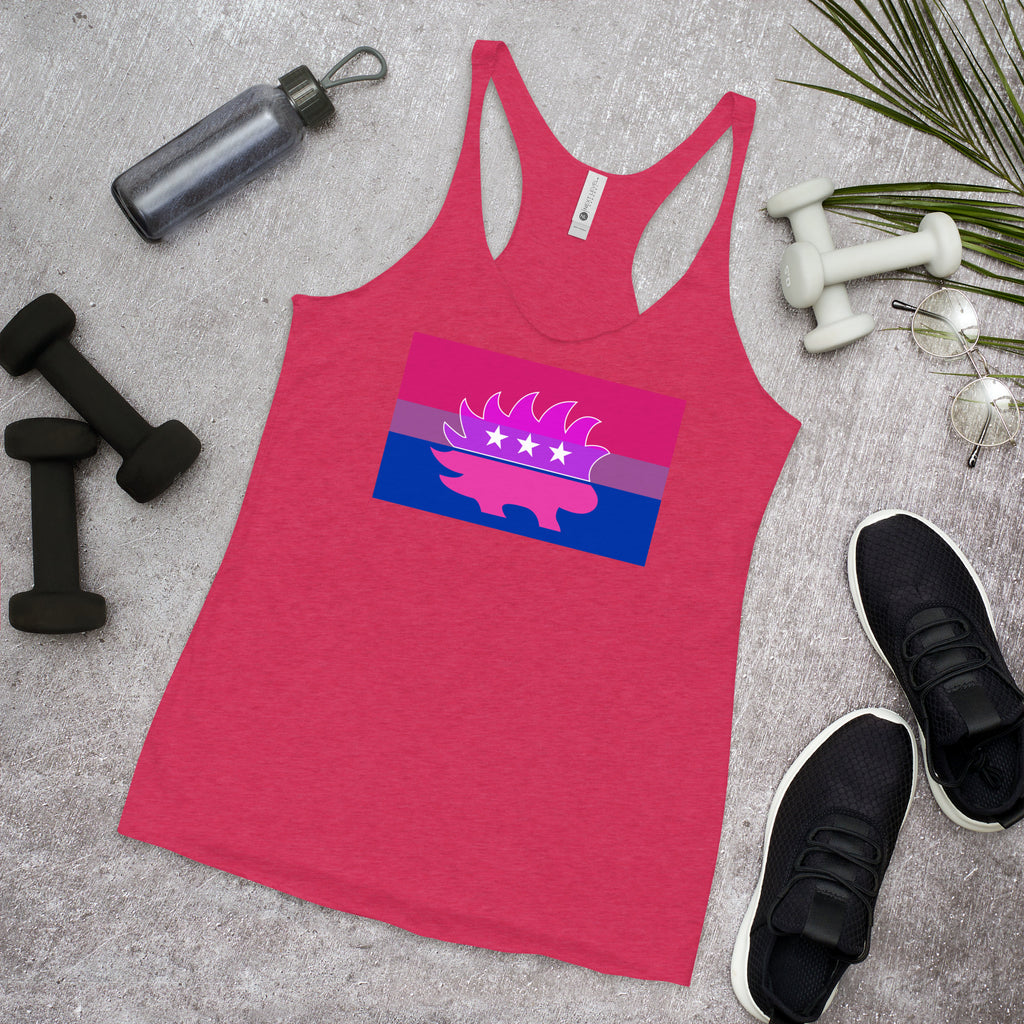 Libertarian Porcupine - LGBTQ - Racerback Tank - Proud Libertarian - Logik Reks