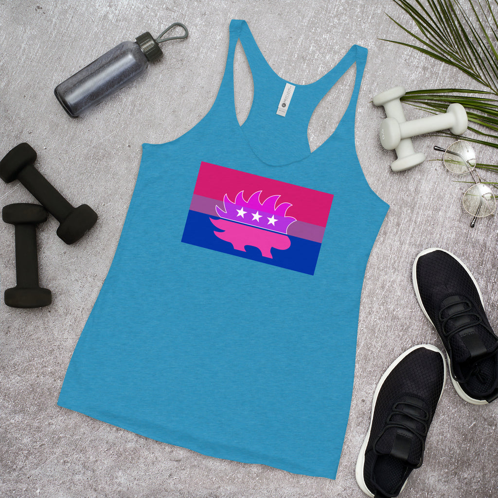 Libertarian Porcupine - LGBTQ - Racerback Tank - Proud Libertarian - Logik Reks